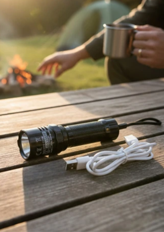 Lanternă reîncărcabilă USB, 3 moduri de iluminare
