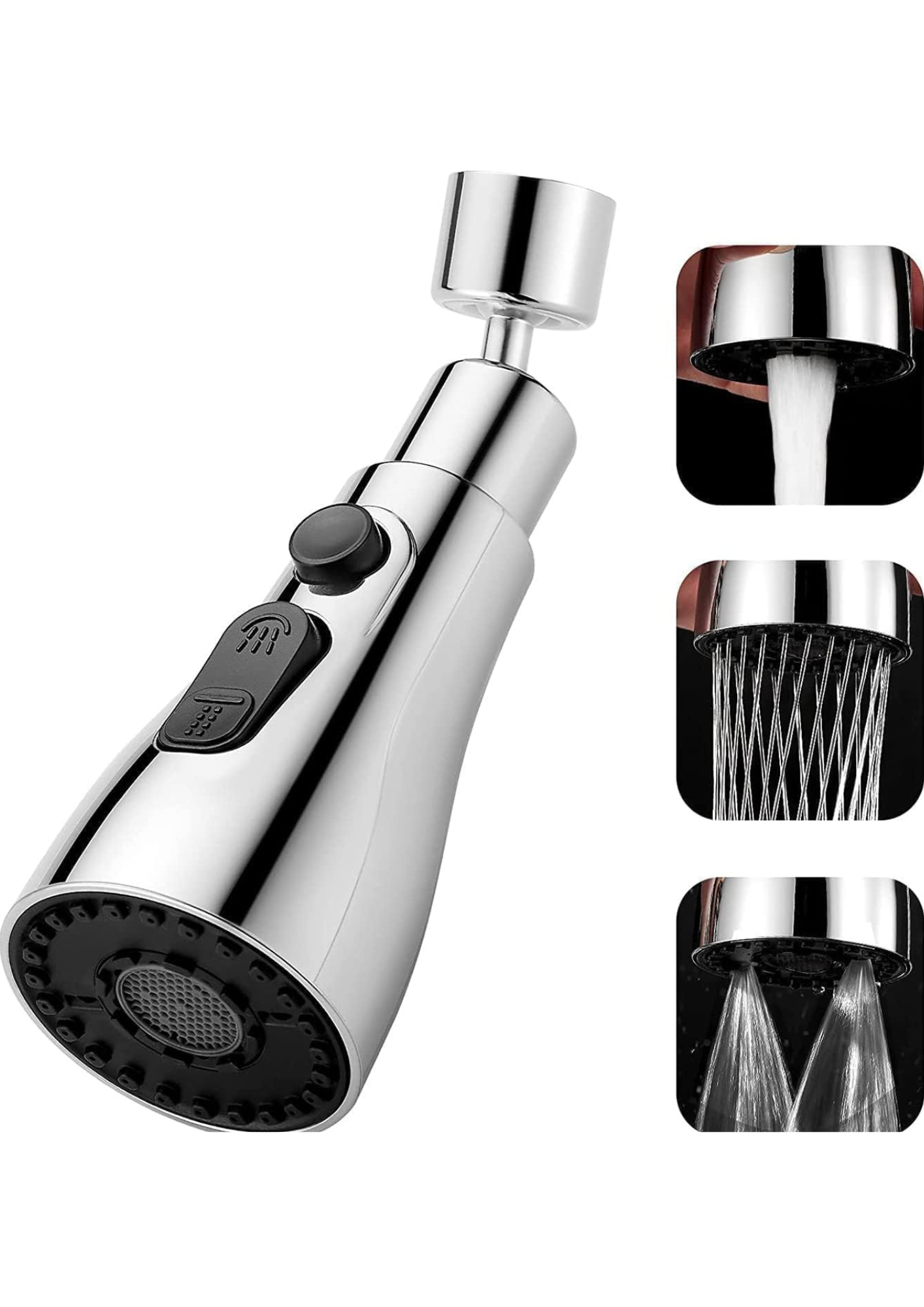 Extensie robinet, 3 moduri de pulverizare