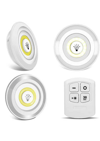 Set 3 lămpi LED, control prin telecomandă