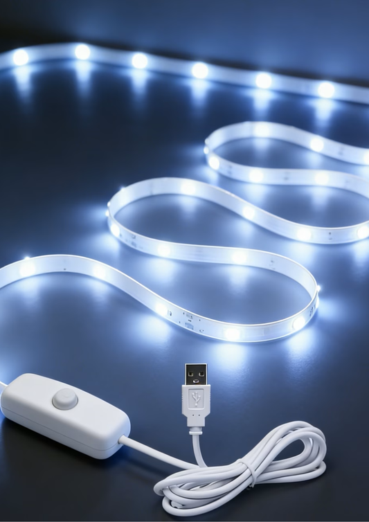 Bandă LED flexibilă cu USB și întrerupător ON/OFF