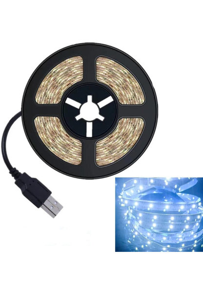 Bandă led flexibilă cu conectare USB pe baterii