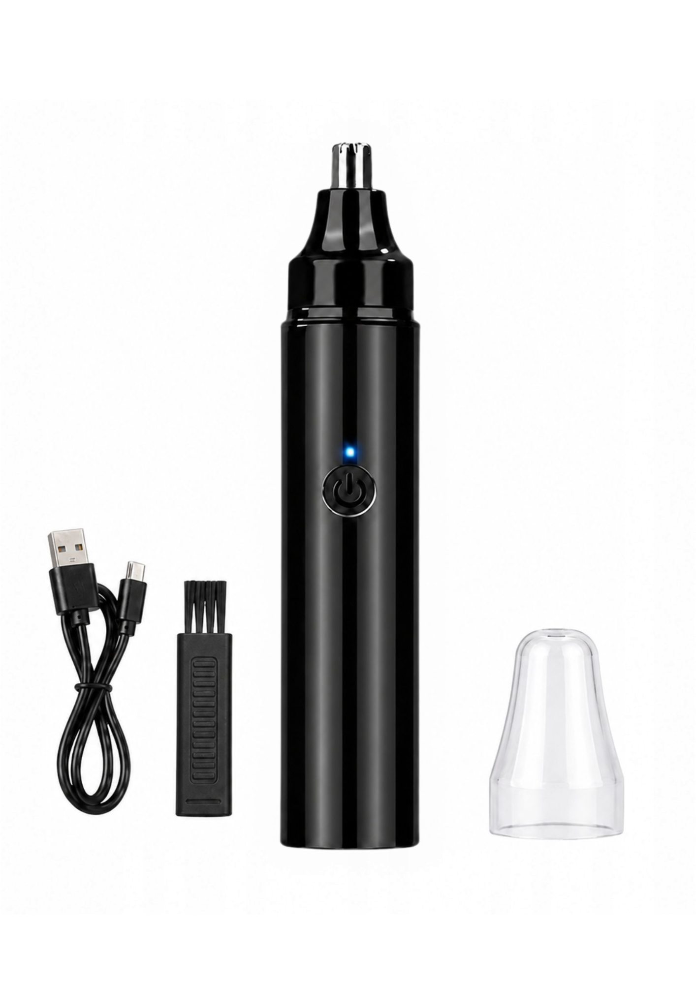 Trimer electric pentru nas și urechi, reîncărcabil prin USB