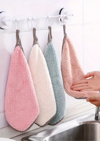 Set 5 lavete de curățat din microfibră cu agățare