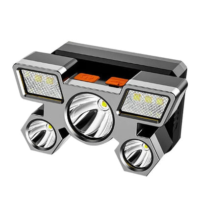 Lanternă frontală LED, 4 moduri de iluminare, încărcare prin USB