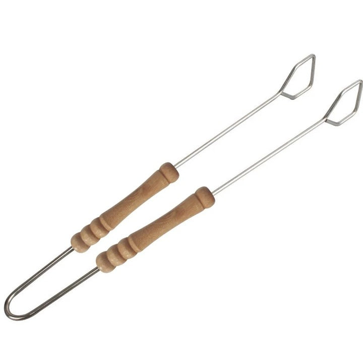 Set 3 ustensile pentru grătar cu mâner din lemn, 35 cm