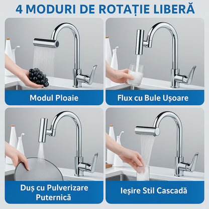 Aerator chiuvetă rotativ 4 in 1 pentru robinet Verk