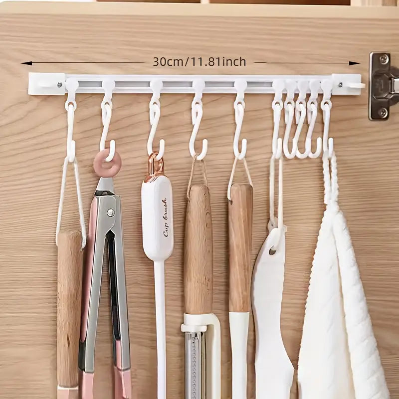 Suport agățat glisant cu 10 cârlige