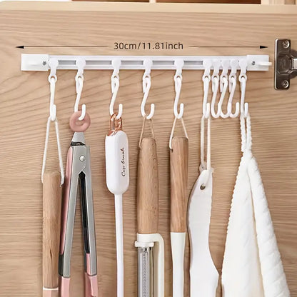 Suport agățat glisant cu 10 cârlige