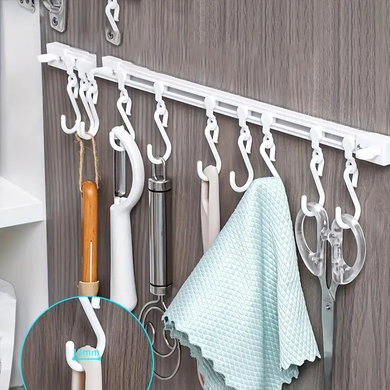 Suport agățat glisant cu 10 cârlige