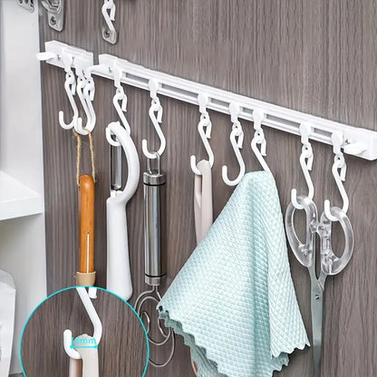 Suport agățat glisant cu 10 cârlige