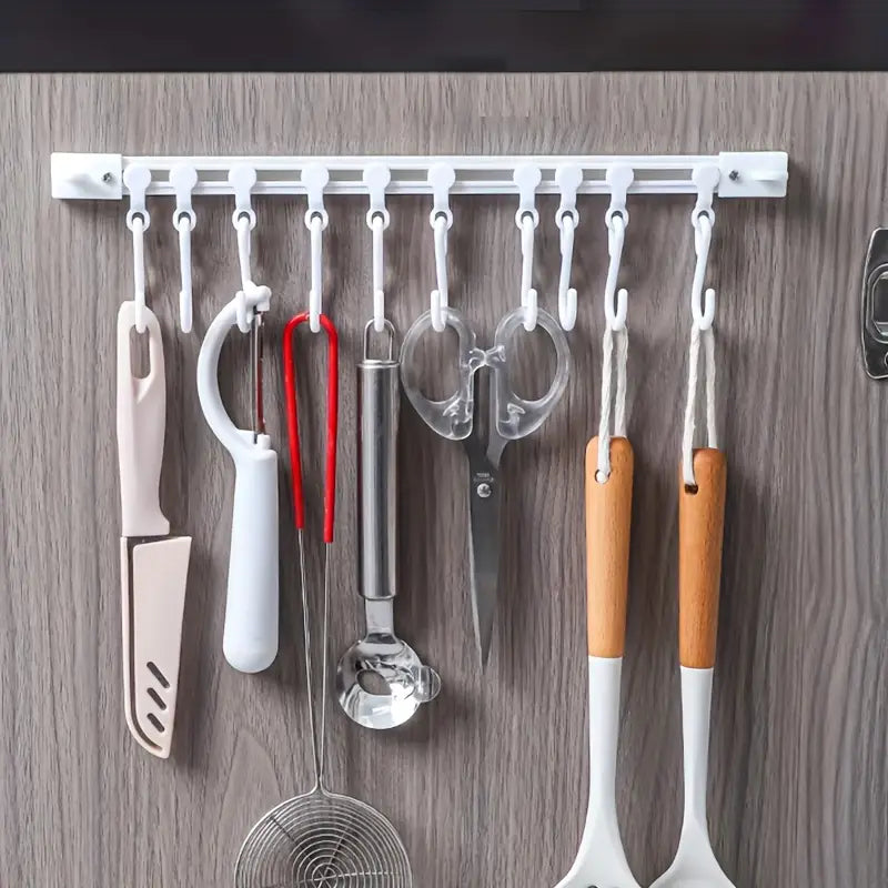 Suport agățat glisant cu 10 cârlige