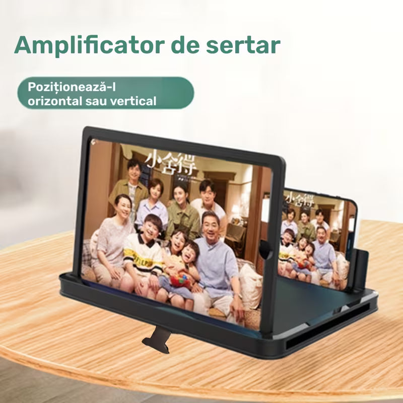 Amplificator imagine cu efect 3D, suport telefon