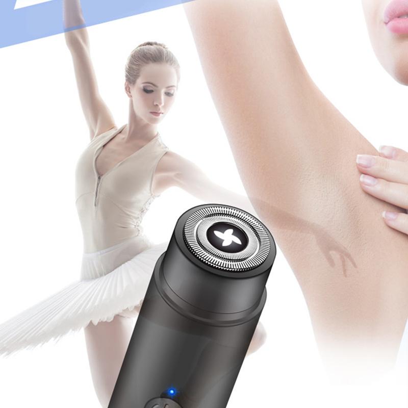 Mini aparat de ras electric, portabil, reîncărcabil USB