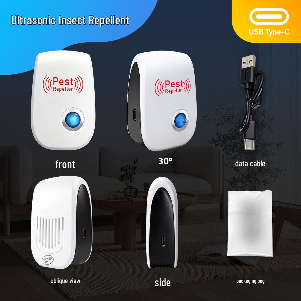 Aparat cu ultrasunete anti-insecte/animale, alimentat prin USB