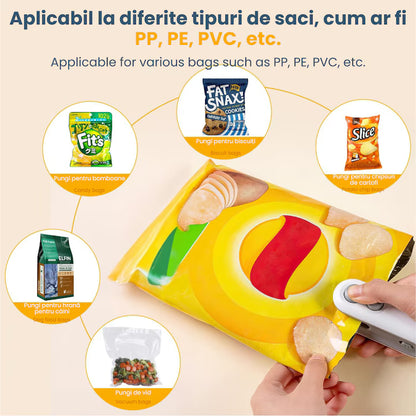 Aparat de sigilat pungi reîncărcabil USB