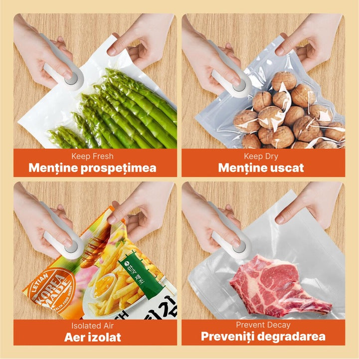 Aparat de sigilat pungi reîncărcabil USB