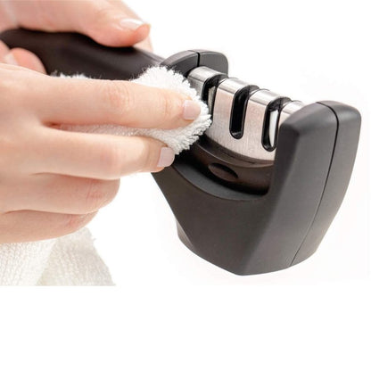 Ascuțitor de cuțite trifazat 3 în 1