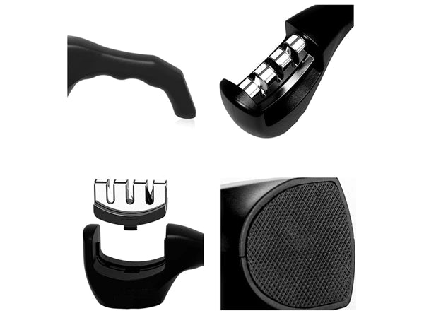 Ascuțitor de cuțite trifazat 3 în 1