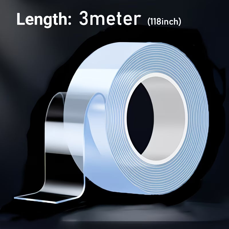 Bandă transparentă dublu adezivă, ultra rezistentă