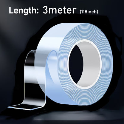 Bandă transparentă dublu adezivă, ultra rezistentă