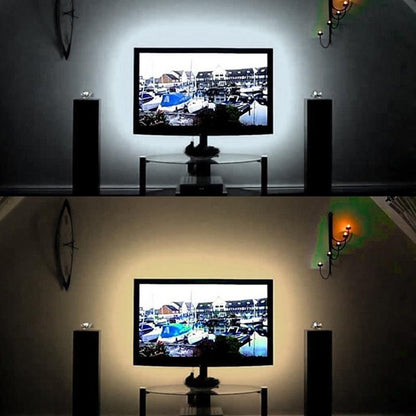 Bandă led flexibilă cu conectare USB pe baterii