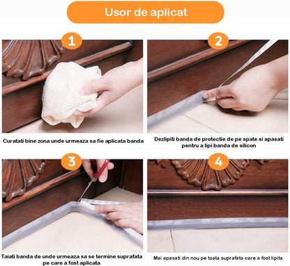 Bandă adezivă pentru uși și geamuri împotriva frigului/zgomotului