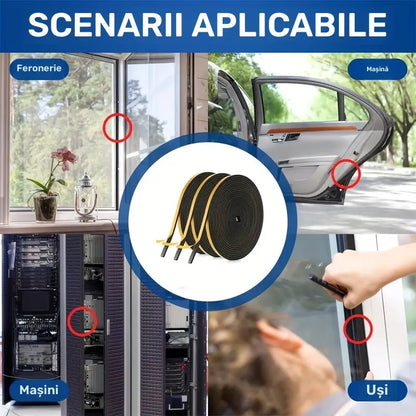 Bandă de izolare geamuri din cauciuc