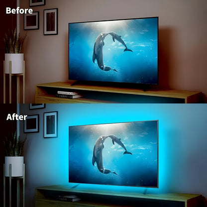 Bandă LED flexibilă, ajustabilă în 16 culori, cu USB