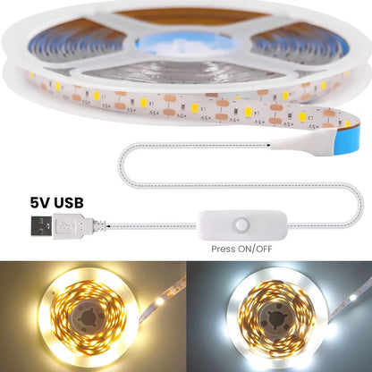 Bandă LED flexibilă cu USB și întrerupător ON/OFF
