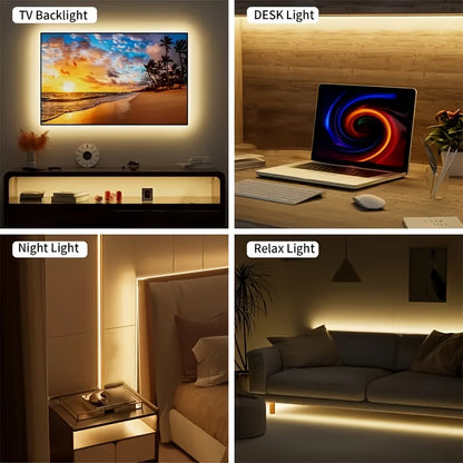 Bandă led flexibilă cu conectare USB pe baterii