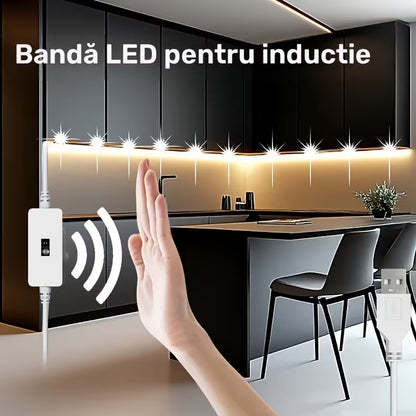 Bandă LED alimentată prin USB cu senzor de mișcare
