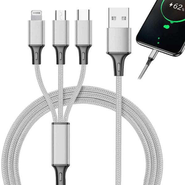 Cablu de încărcare USB 3 în 1, Micro usb, Type C