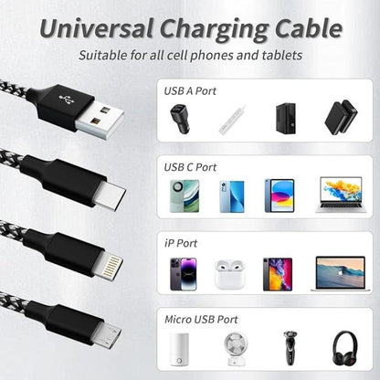 Cablu de încărcare USB 3 în 1, Micro usb, Type C
