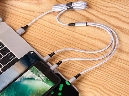 Cablu de încărcare USB 3 în 1, Micro usb, Type C