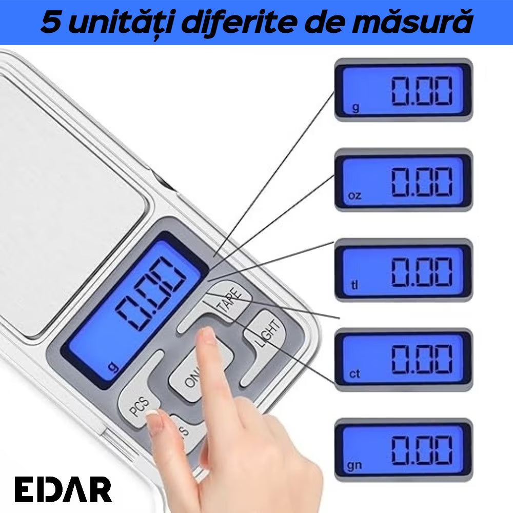 Cântar electronic pentru bijuterii, 500g