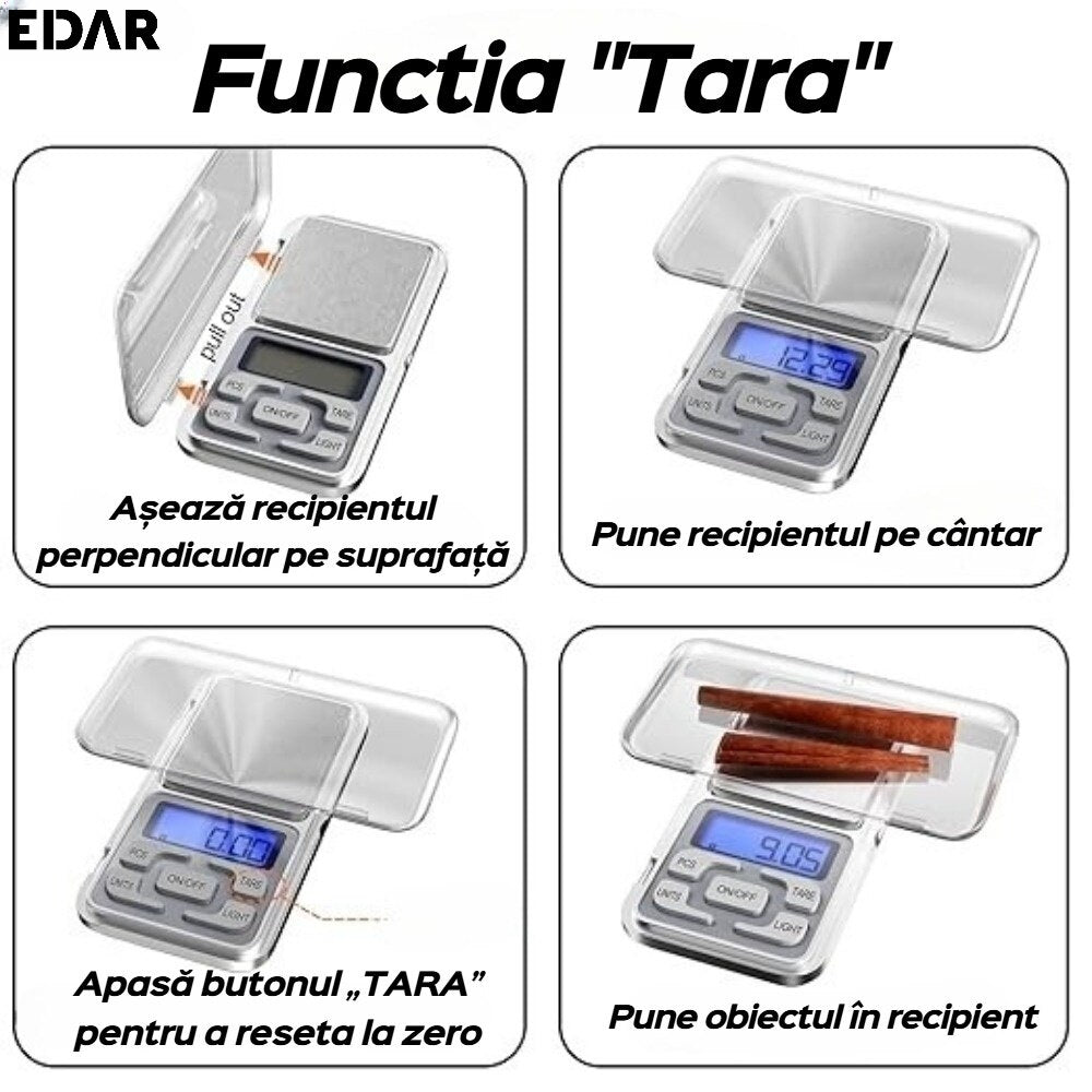Cântar electronic pentru bijuterii, 500g