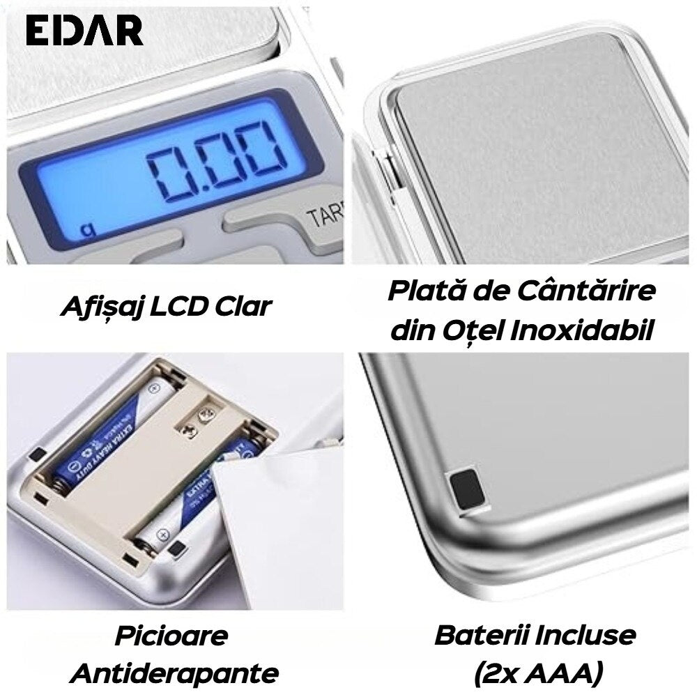 Cântar electronic pentru bijuterii, 500g