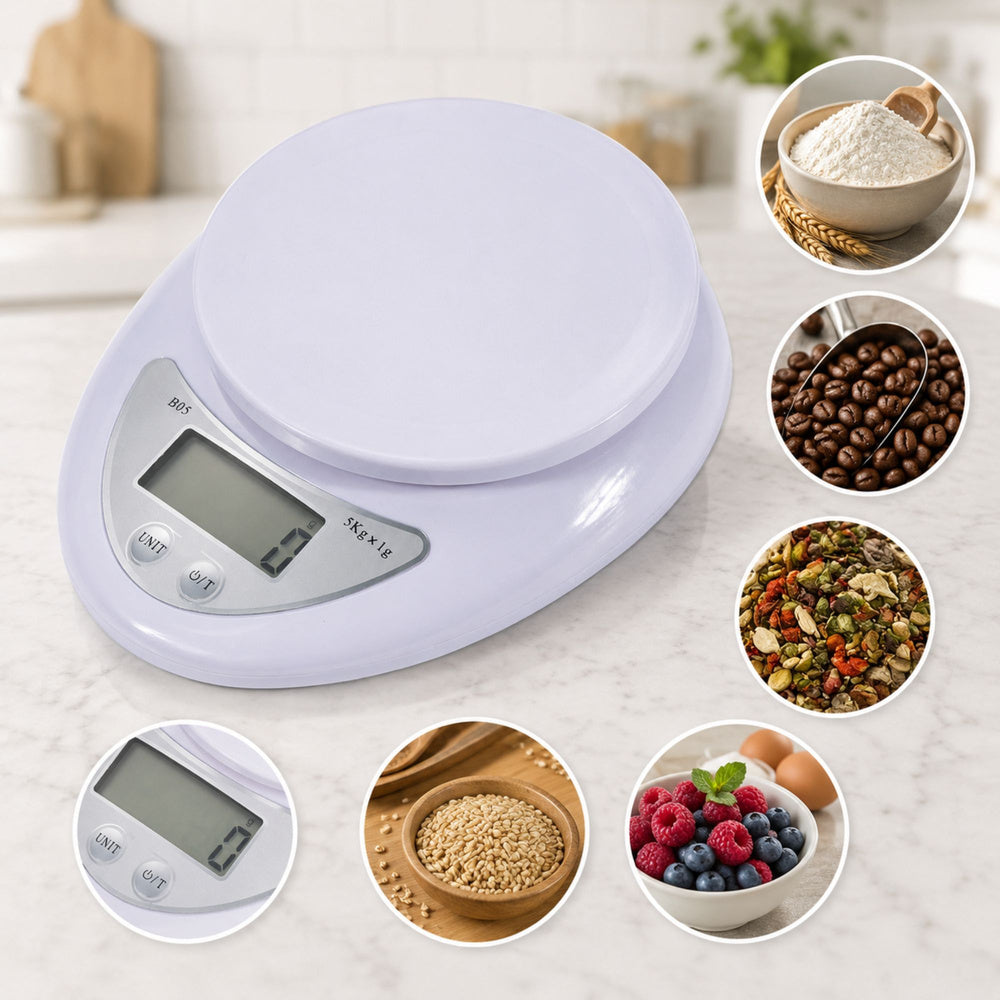 Cântar de bucătărie, electronic, ecran led, 5 kg
