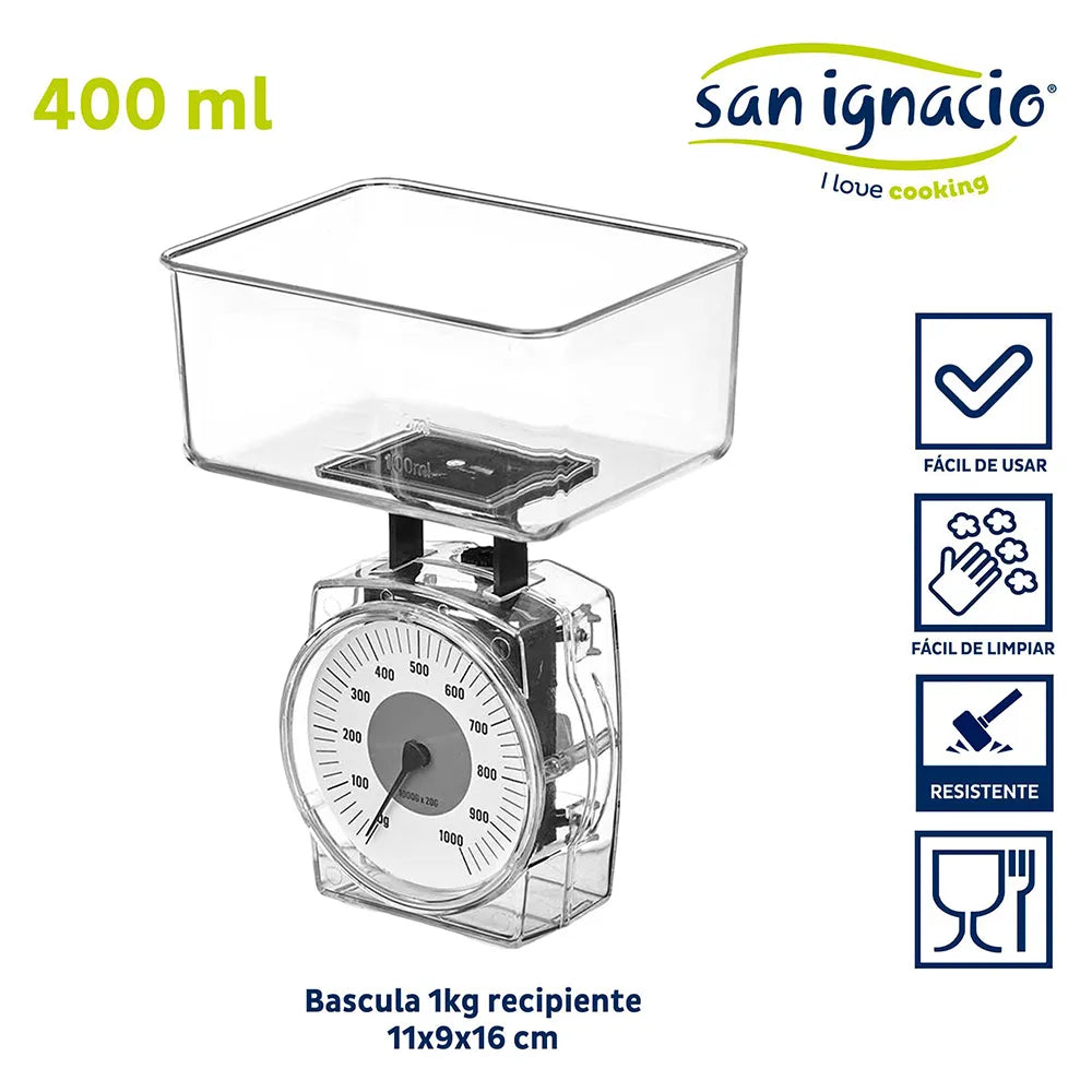 Cântar mecanic de bucătărie, sarcină 1 kg