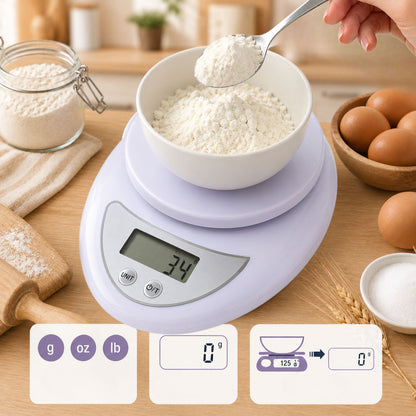 Cântar de bucătărie, electronic, ecran led, 5 kg