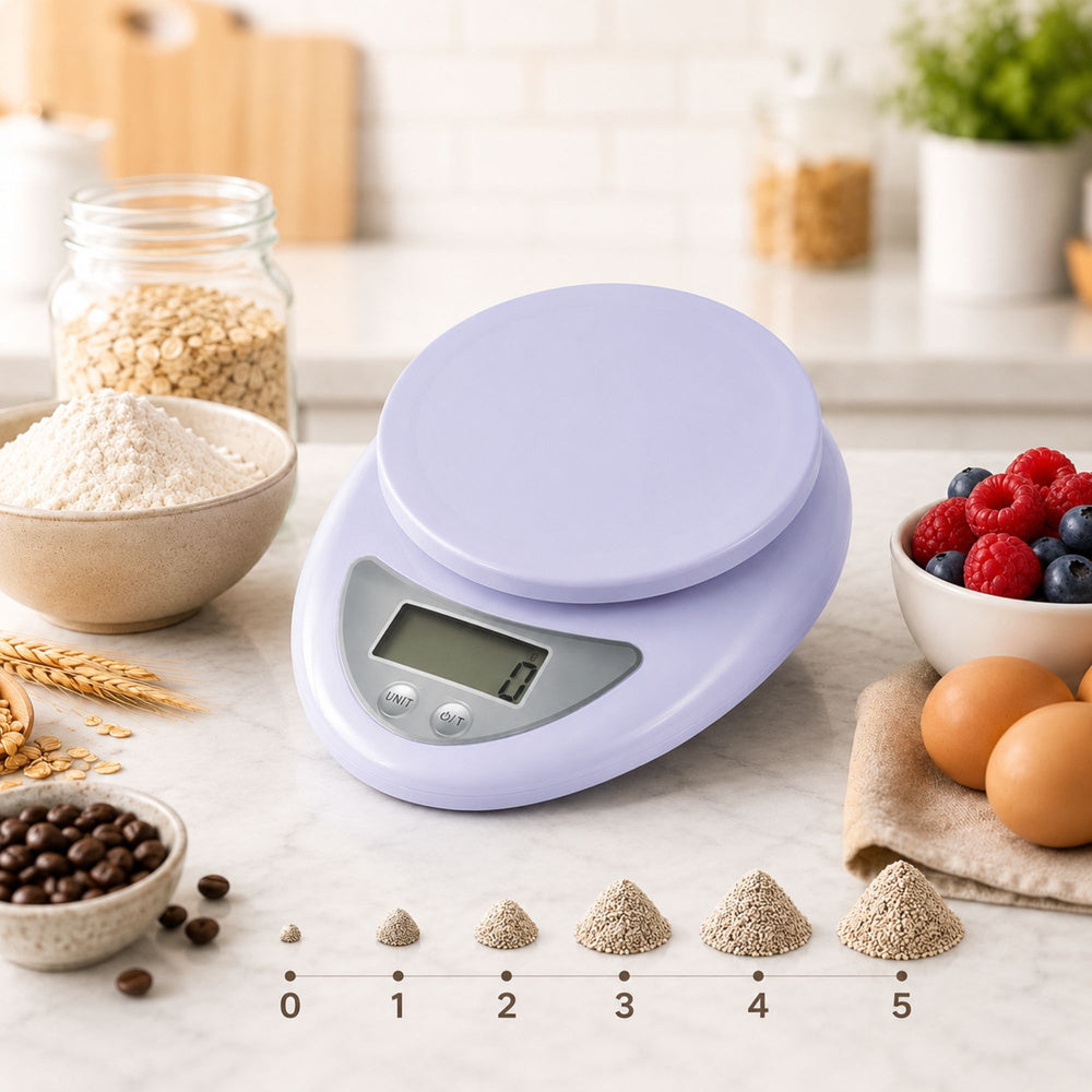 Cântar de bucătărie, electronic, ecran led, 5 kg