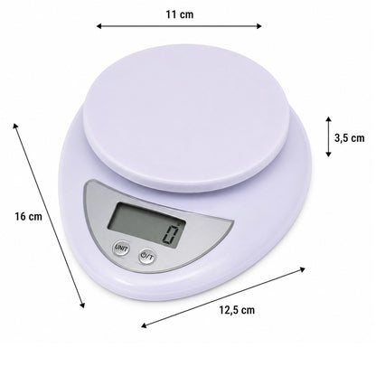 Cântar de bucătărie, electronic, ecran led, 5 kg