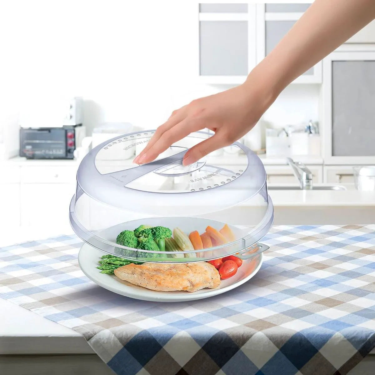 Capac pentru cuptorul cu microunde cu cârlig