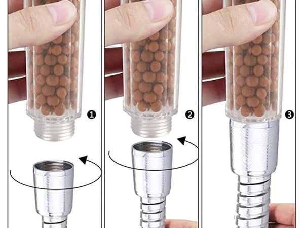 Cap de duș cu granule anticalcar