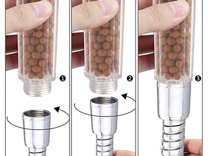 Cap de duș cu granule anticalcar