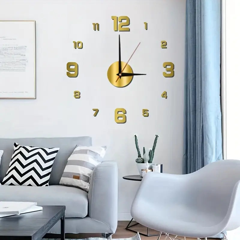 3D hatású digitális óra, falmatrica