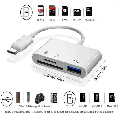 Cititor de carduri SD/Micro USB-C