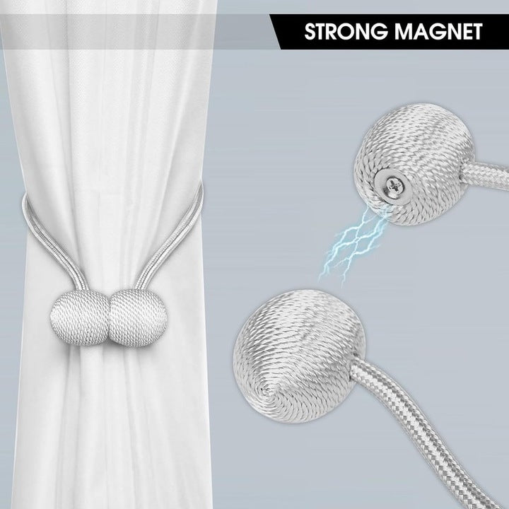 Clemă perdea cu magnet din țesătură