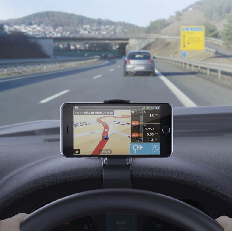 Suport auto telefon cu clip prindere pe bord