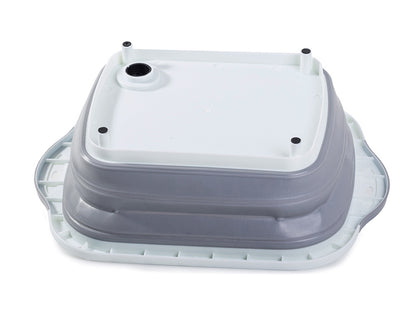 Coș pliabil din silicon 2 în 1, scurgător și tocător, 40 cm